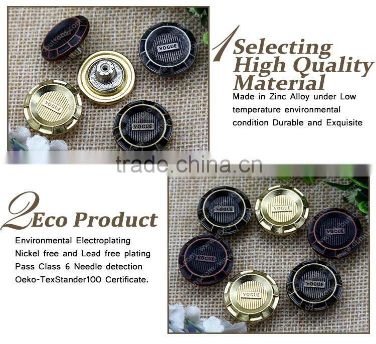 17mm jeans buttons and rivets shank jeans button metal buttons for jeans