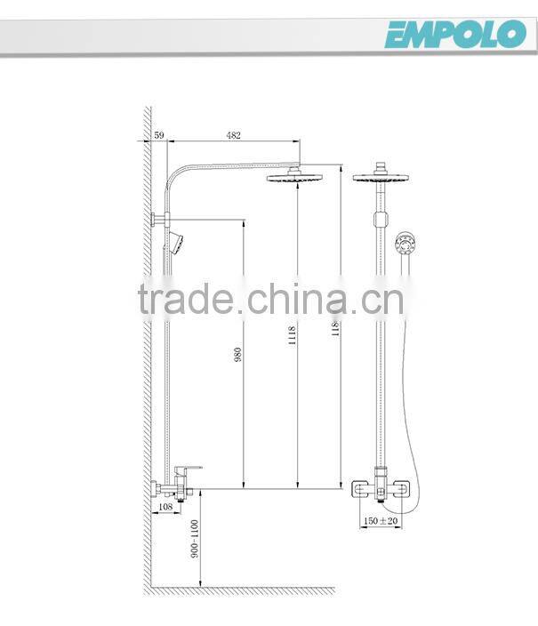 2 functions single lever rain shower combination 13 4601