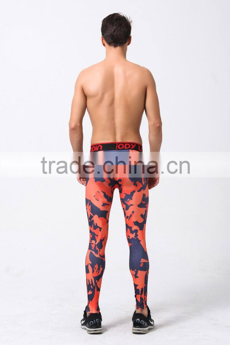 Camo Mens Compression Pants Leggings Jogging Running Base Layer Fitness Trousers Tights Sport Training Gym Wear