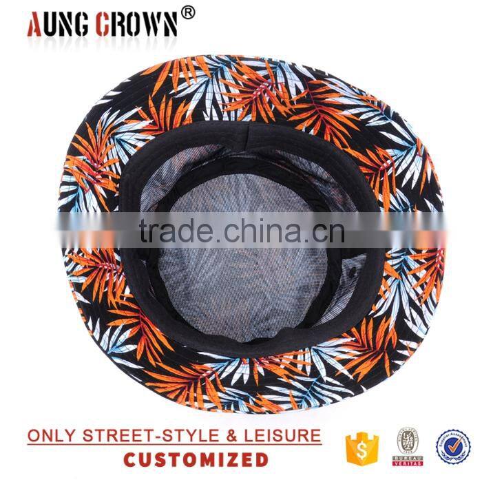 customize printed women summer beach bucket hat