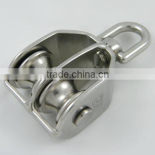 Stainless steel eye swivel pulley block