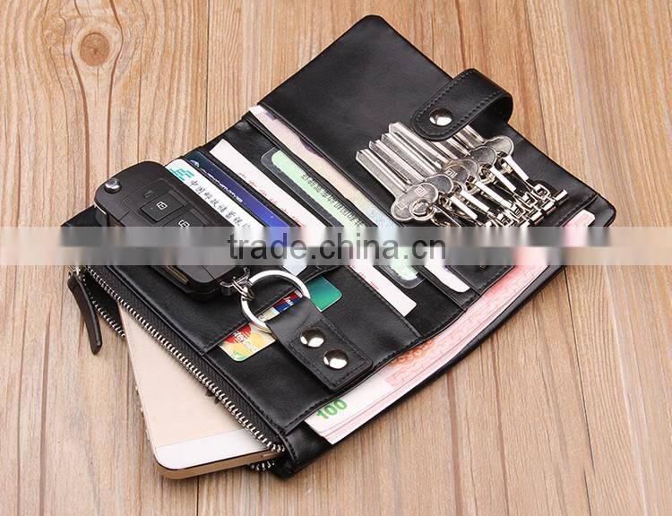 Factory price cow leather card holder wallet