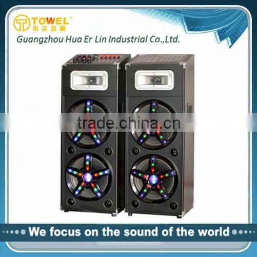 2.0 active speaker with microphone input jacks karaoke home theater speaker amplifier speaker