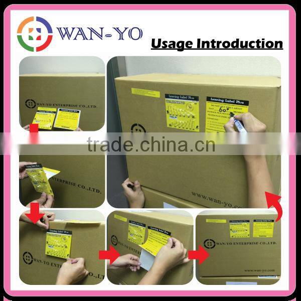 Tilt indicator/ Leaning Label Plus function as packing label