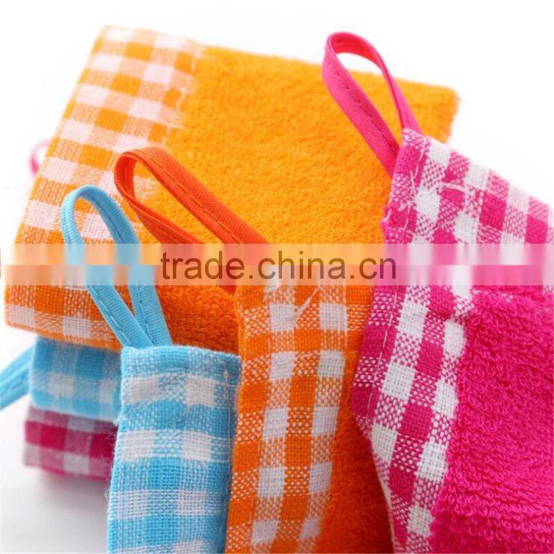 100% cotton square Plain jacquard hand towel