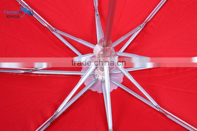 Hot Sell Ultra Light Aluminium Portable Personal Brand Parasol Fold Umbrella, Sun Umbrella