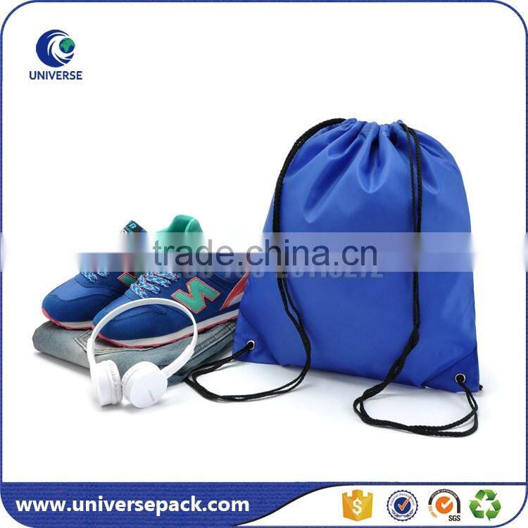High quality custom printed 210d nylon drawstring bag