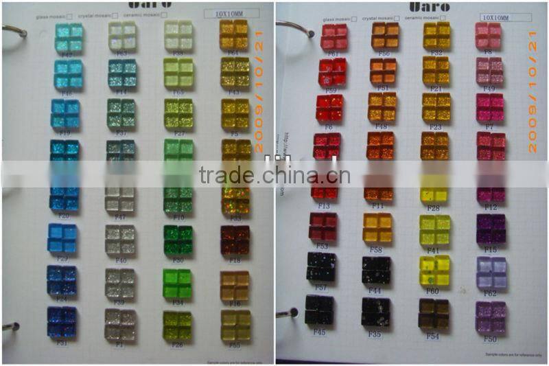 DIY material 3/8"x3/8" glitter glass mosaic tile