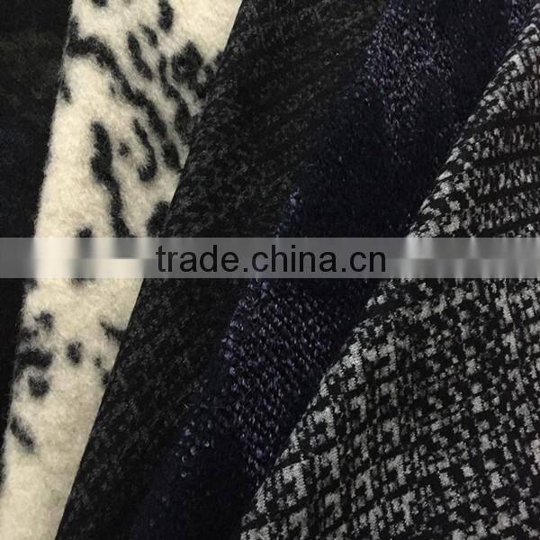 yarn dyed knitted terry wool fabric for winter coat