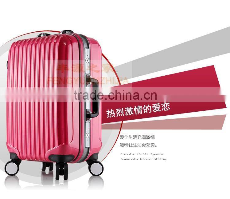 2016 china factory trolley case Fashion abs and pc aluminum frame travel luggage bag/travel trolley/new design travel bags
