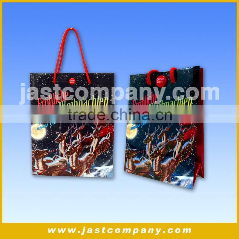 Sound Christmas Paper Gift Bag, Personalized Christmas Paper Gift Bag