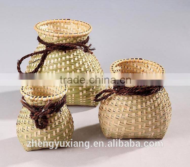 Handwoven bamboo fish basket