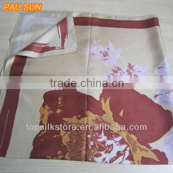 Lady's square paisley silk scarf