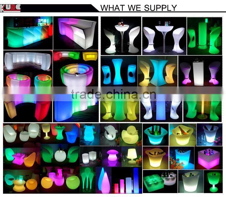 2016 new illuminated circle combied bar counter with LED light up