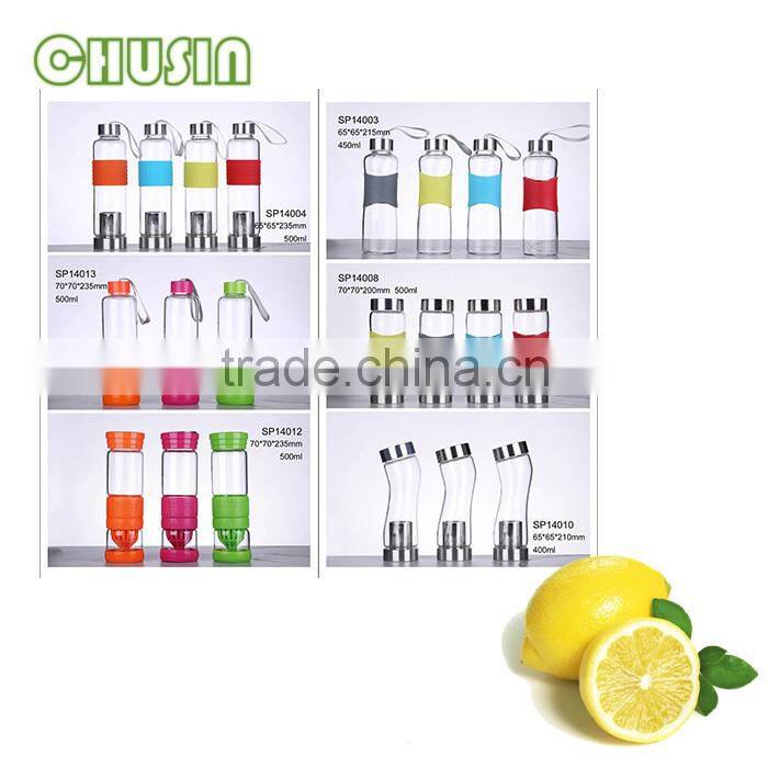 250ml double wall glass beer mug with handle