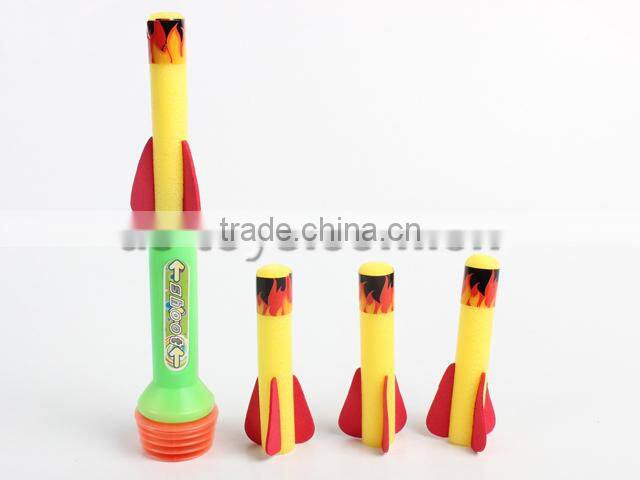 Outdoor pop-up air pump foam stomp flying rocket toy for children