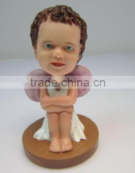 customize design resin sitting angel figurine
