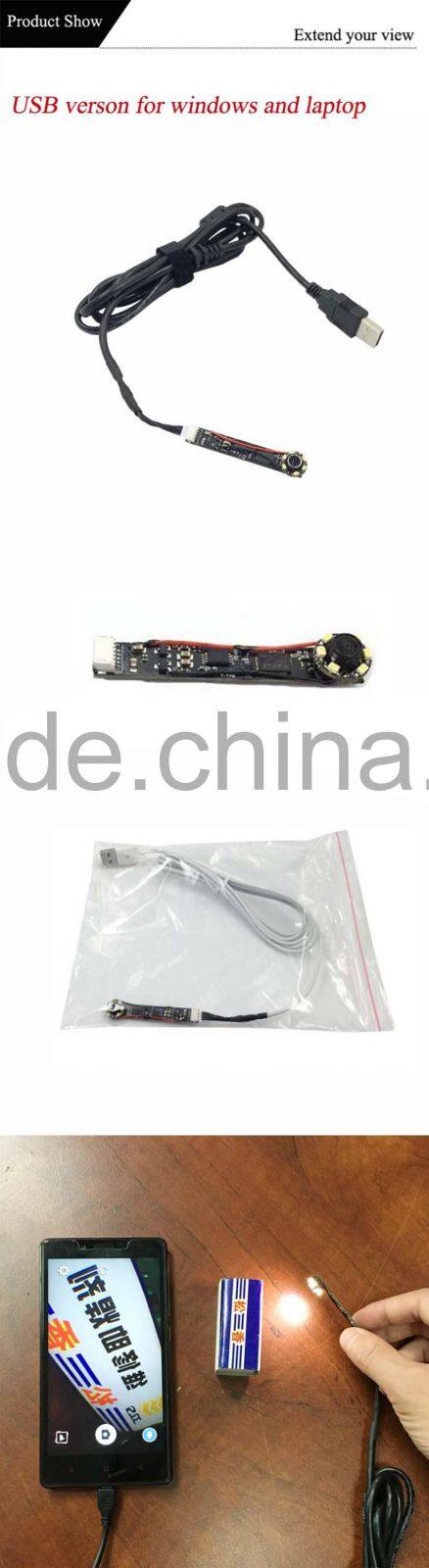 1/4 HD sensor 80 degree FOV 12mm usb endoscope camera module