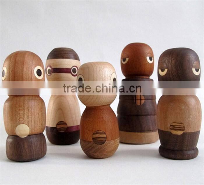 Factory customized unfinished wooden figure,cute interesting wooden doll