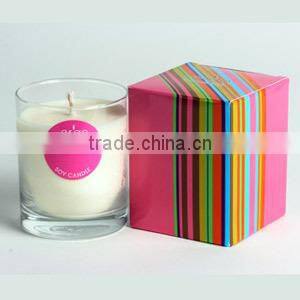 Unique scened birthday candles in glass jar with gift box