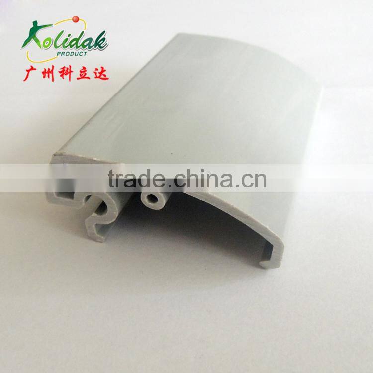 China Custom plastic extrusion gray PVC profile