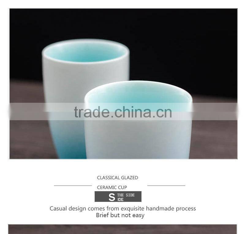 Factory sea blue color change ceramic mug CC-C017