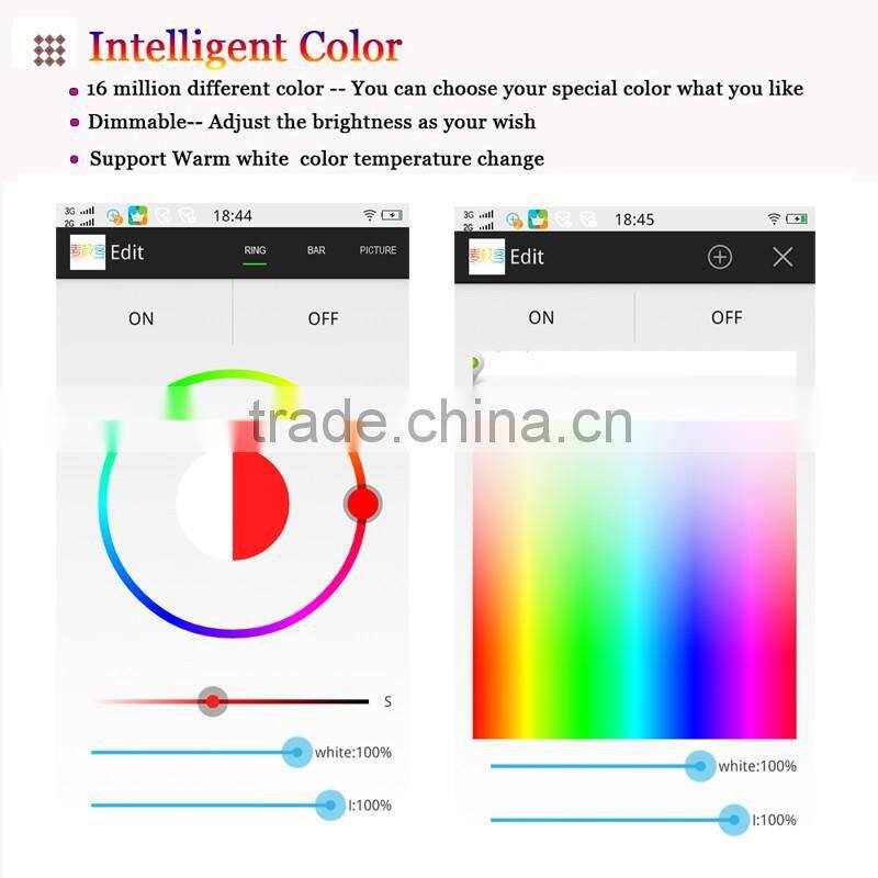 Color changeable SMD5050 waterproof IP65 wireless led strip light rgb