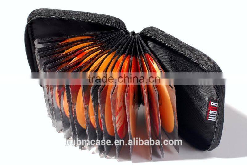 Fashion Blue 32 Capacity PU Leather Cover CD Case DVD Case Car Disc Case