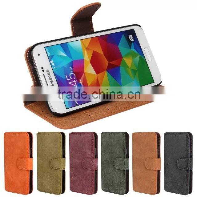 Magnet Leather Flip Case For Samsung Galaxy S5 I9600 , For Samsung S5 Case Leather