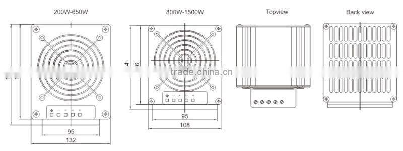 2014 New Clip Fixing PTC Air Heater With Fan HGM050 200W-1500W
