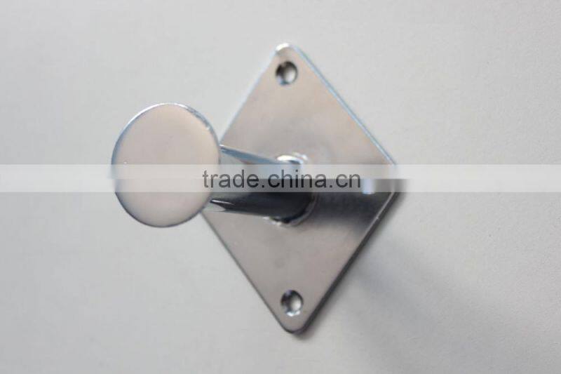 Chrome wall-mounted metal wall hook