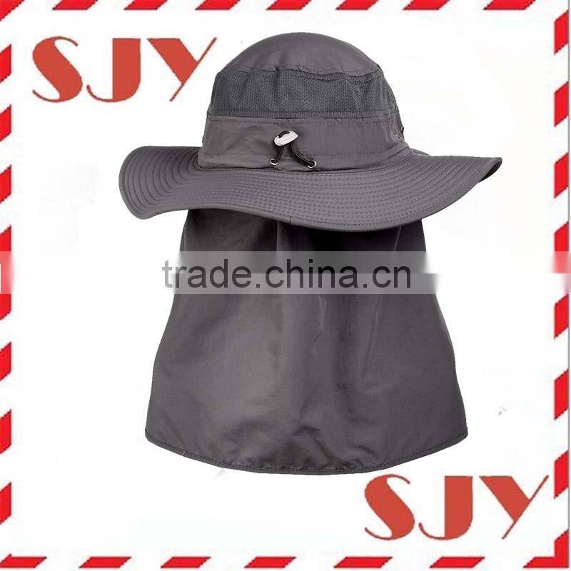 2016 New Arrival Wide Brim Neck Face Flap Hat Fishing Bucket Hat