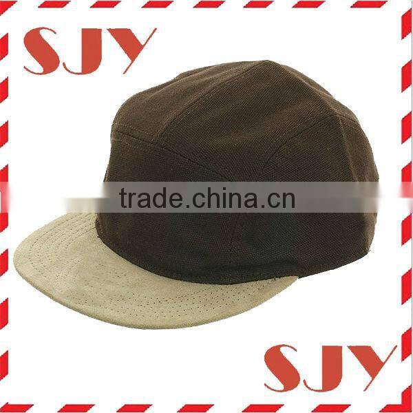 plain black leather snapback flat short brim 5 panel cap