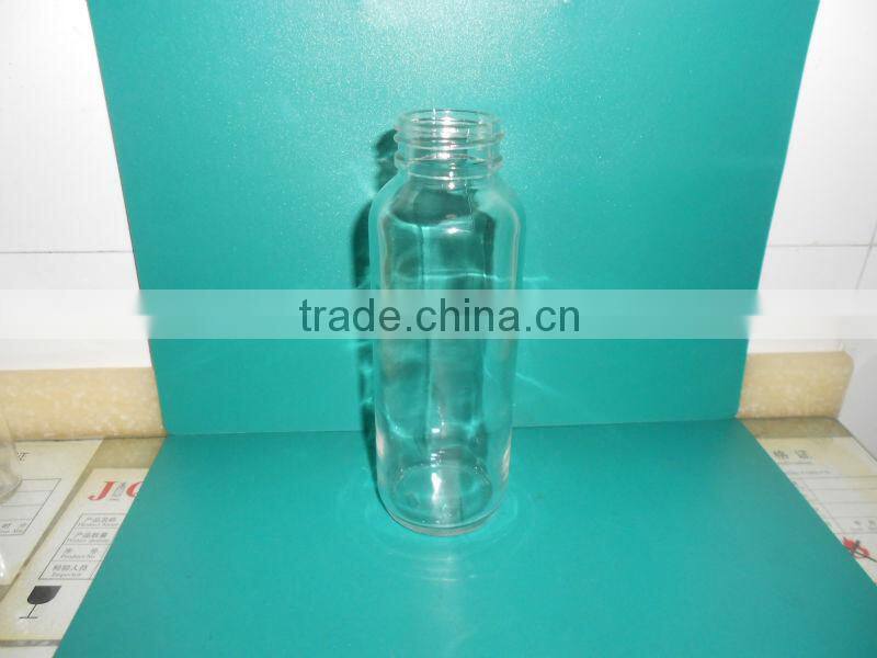 300ml clear glass milk bottle