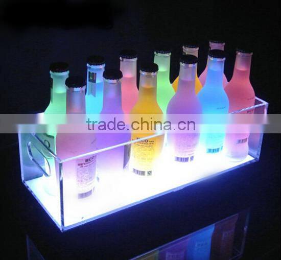 custom acrylic wine bottle holder juice display rack