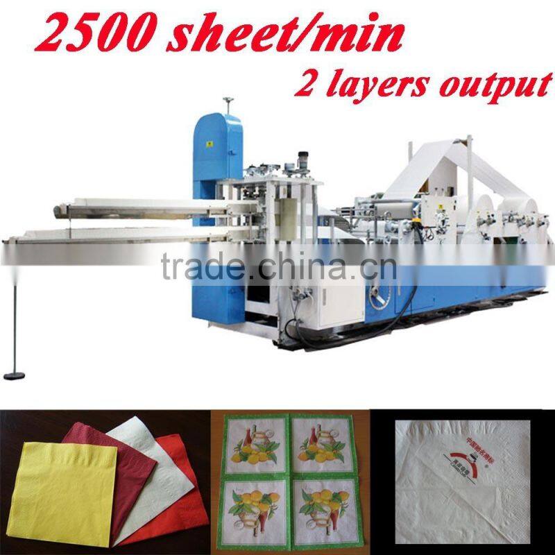 Fastest 2500 Piece Automatic Printing Napkin Paper Machine