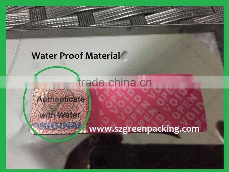 partial transfer and total transfer warranty sticker void if tampered