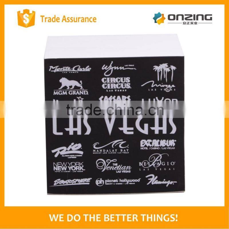 100gsm woodfree paper 4 sides logo printing memo cube note pad