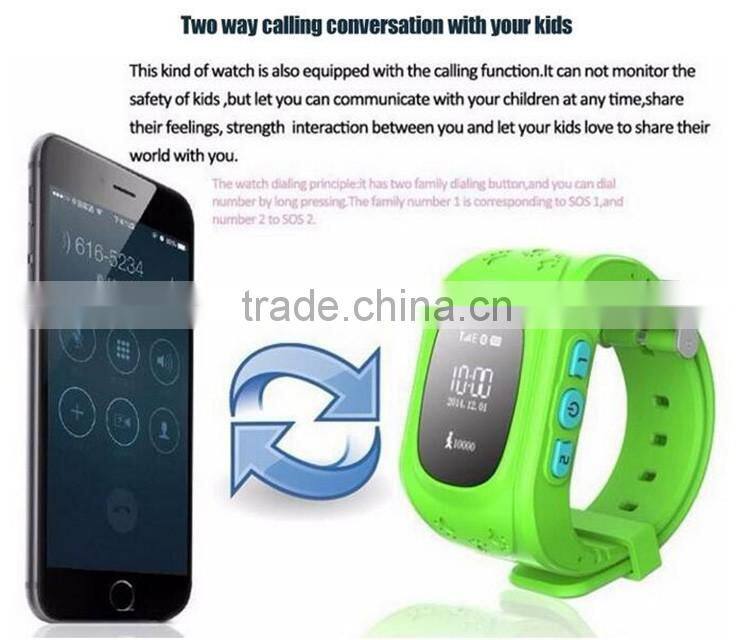 Q50 oled child gps watch anti-kidnapping with sos call function