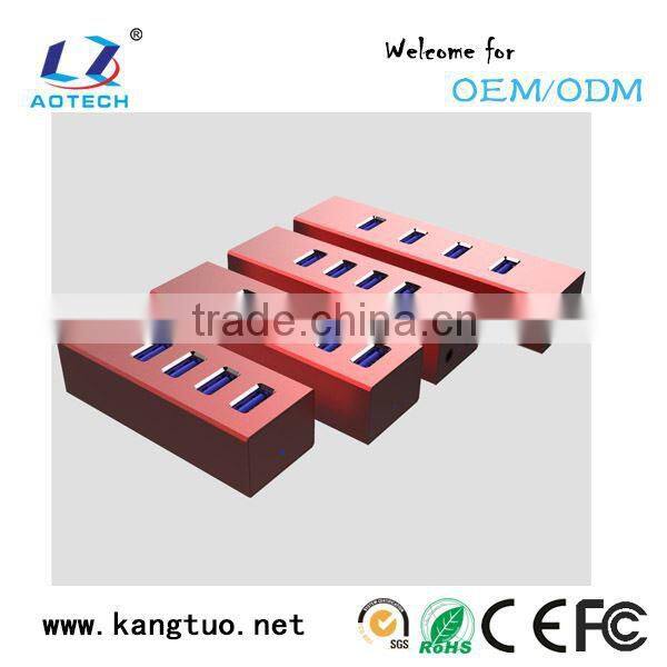 factory USB3.0 Hub 4 Port, Aluminum USB Hub
