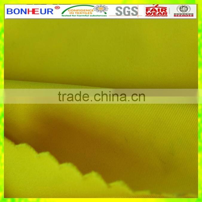hi vis yellow polyester mechanical stretch fabric for drill shirt