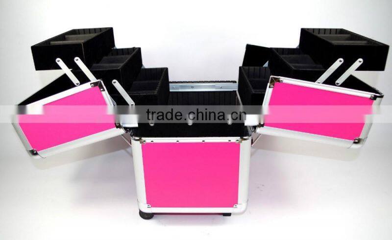 Professional Aluminium Beautician Makeup Trolley Beauty Box Vanity Case