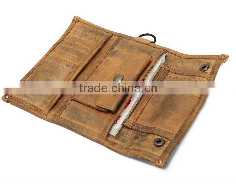 vintage men's business wallets high grade pure cowhide leather wallet