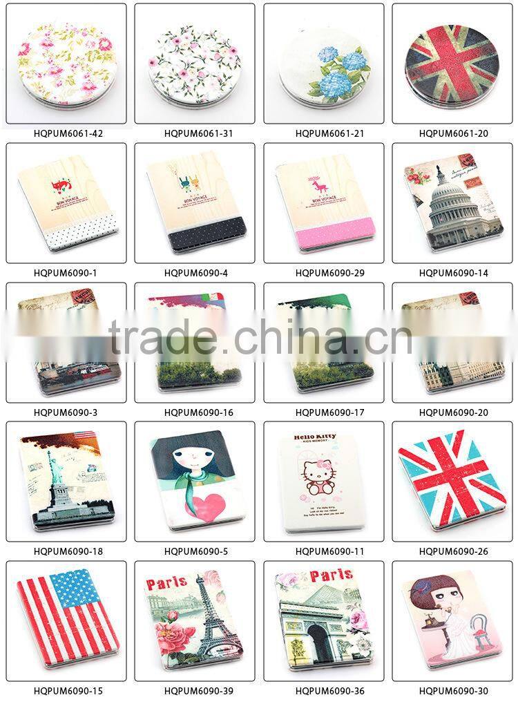 Single Side Pu Pocket Mirror With Pouch