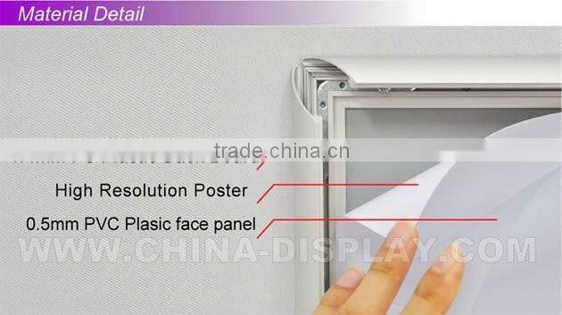 Aluminum 25mm snap frame a4 clip poster frame wall mounted white snap frame