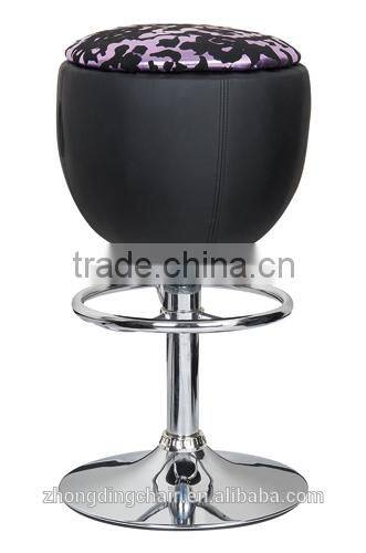 ZD-901 Round PU Bar Stool with footrest