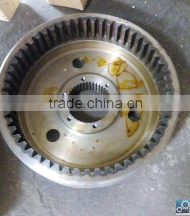 heat treated steel internal ring gear wheel loader spare parts produced by china gear manufacturer