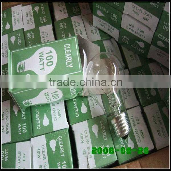 E27 B22 40W 60W 75W 100W incandescent clear frosted bulb
