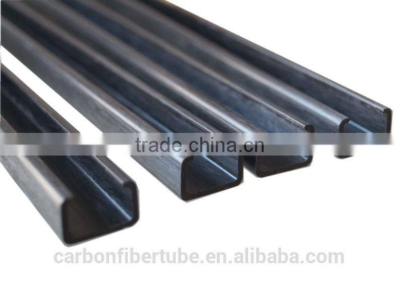 Pultrusion carbon fiber U shape, custom shape pultrusion carbon fiber products