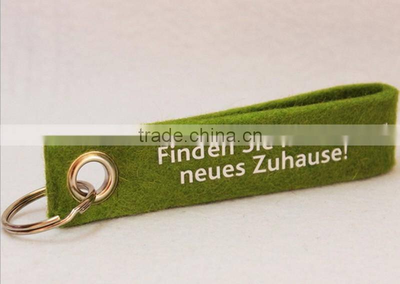 Natural Wool Felt Key Ring, Eco-friendly Wool Felt key chain for promotion